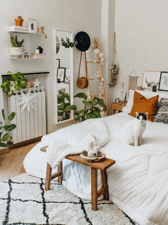 30 Cozy Beautiful Boho Bedroom Decorating Ideas for the Winter Months - 105