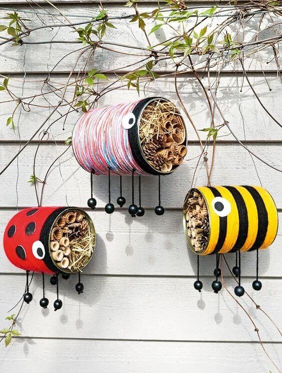 DIY hanging tin can ideas for yard and home - 111