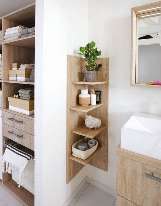 Corner storage unit ideas to save your living space - 73