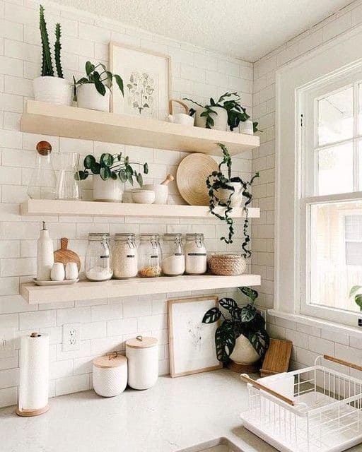30 great ideas to make kitchen shelves - 127