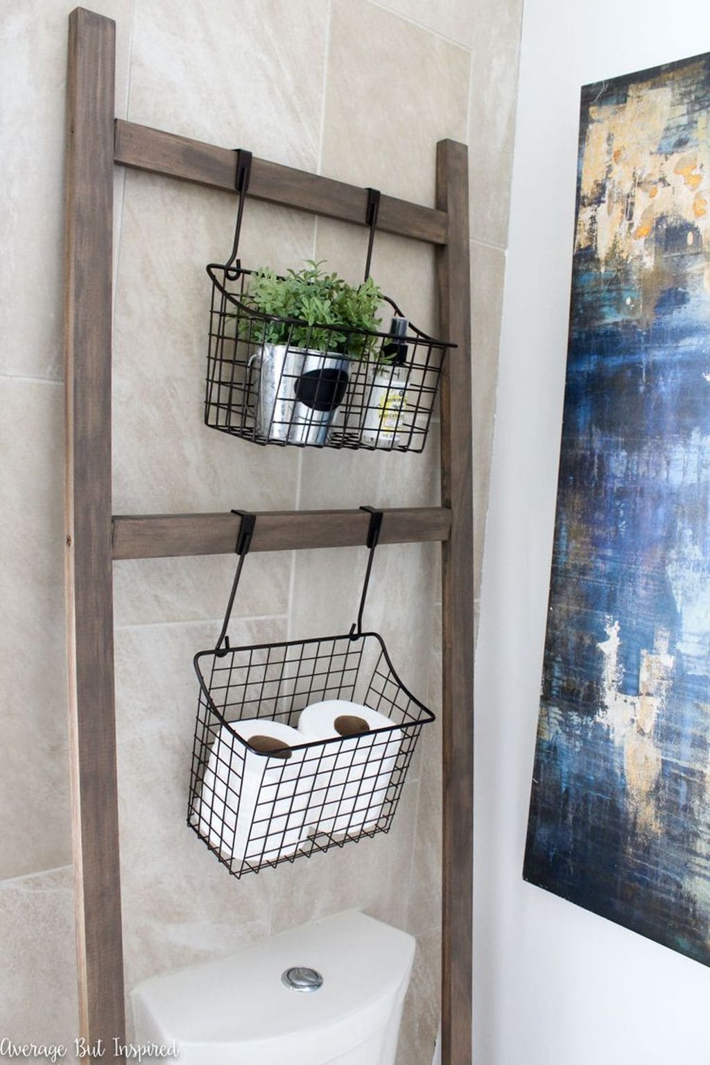 20 creative ladder storage ideas for the bathroom - 145