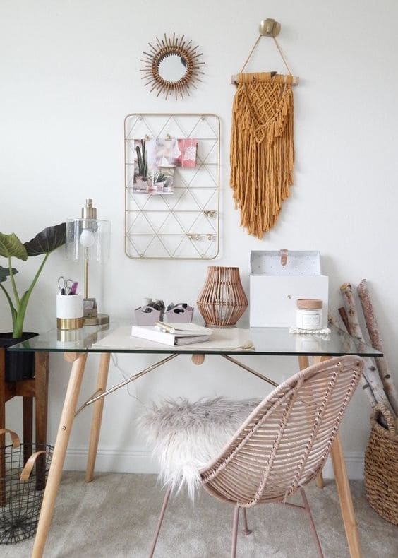 30 saggy and sophisticated boho chic home office ideas - 67