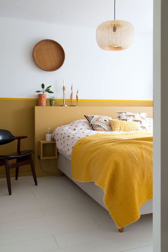 23 wall ideas with bold yellow accents to brighten up your house - 79