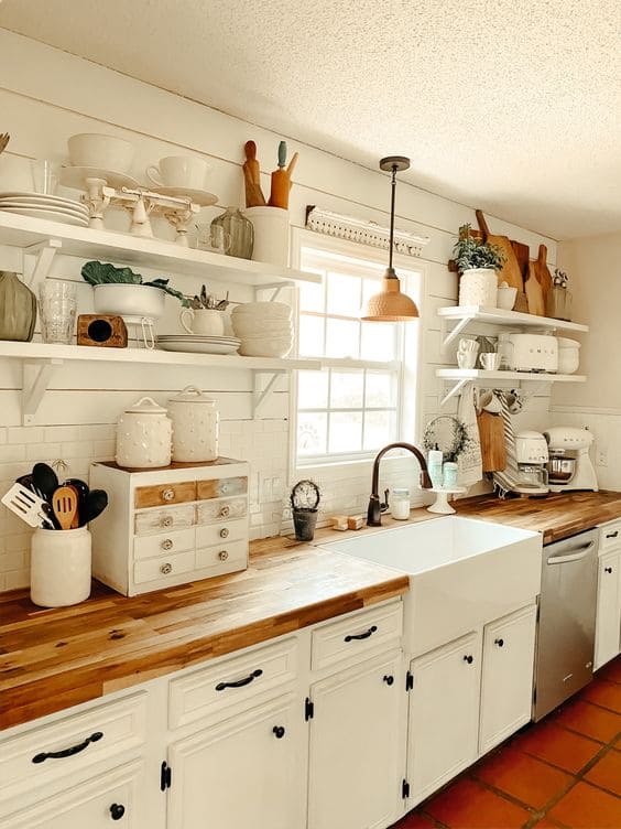 30 great ideas to make kitchen shelves - 105