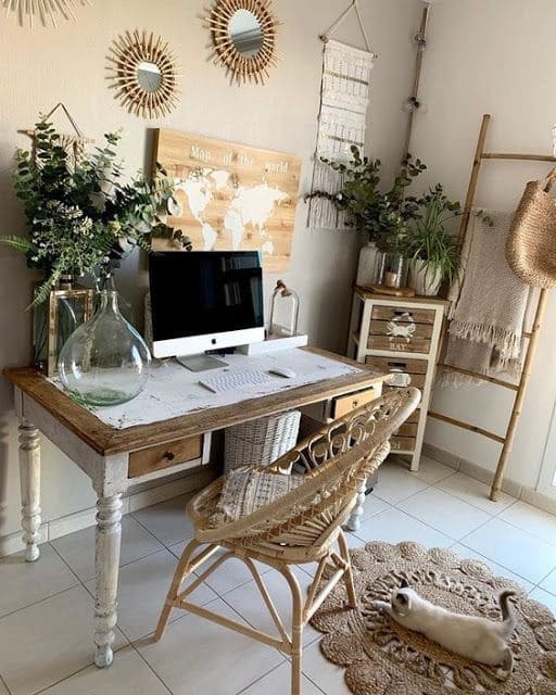 30 saggy and sophisticated boho chic home office ideas - 73