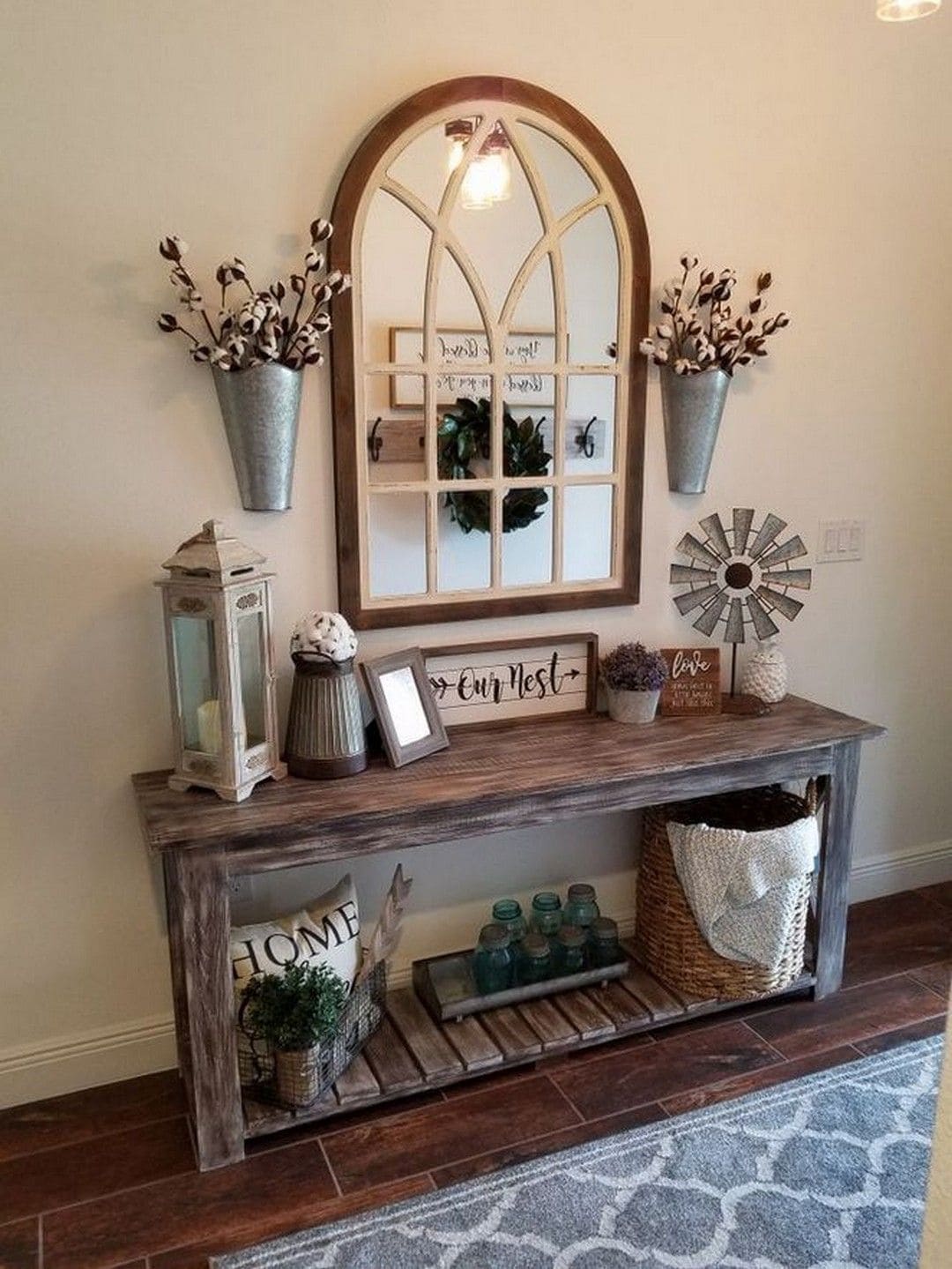 25 cozy and welcoming farmhouse entryway ideas - 87