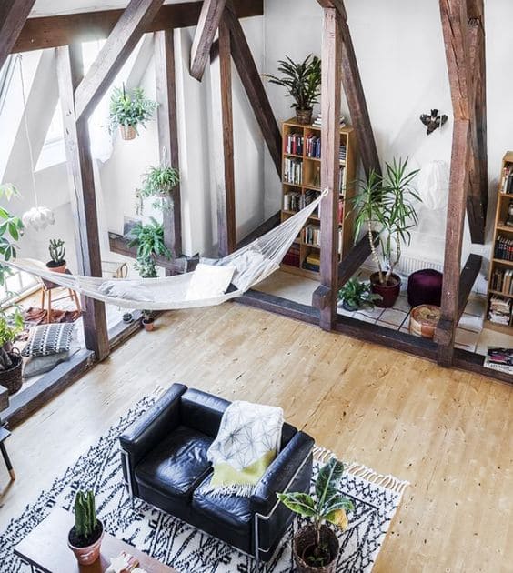 Decorate indoor ideas with hammocks - 85