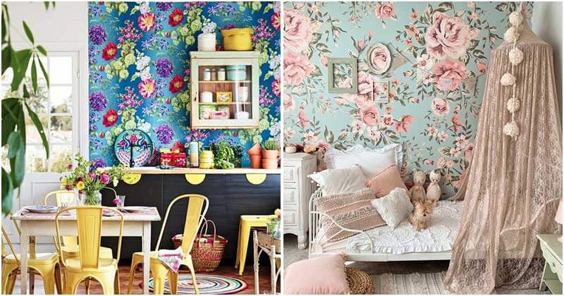 25 Appealing Floral Wallpaper Decor Ideas For Your Rooms