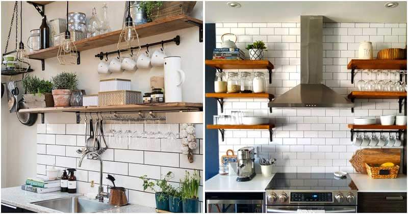 27 ideas for open kitchen shelves