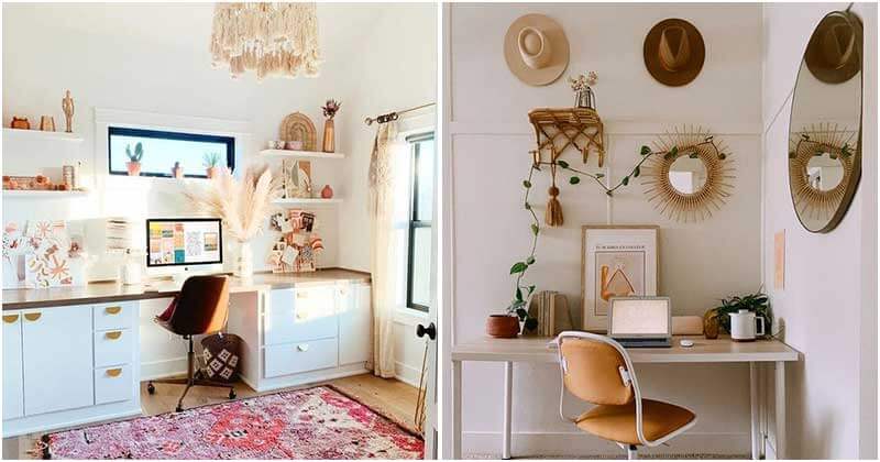 30 Floppy and Refined Boho Chic Home Office Ideas