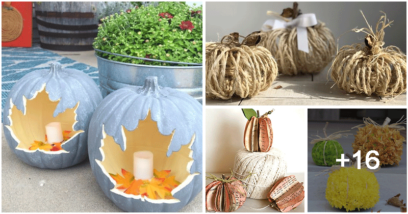 20 DIY pumpkin crafts to decorate for fall and Halloween