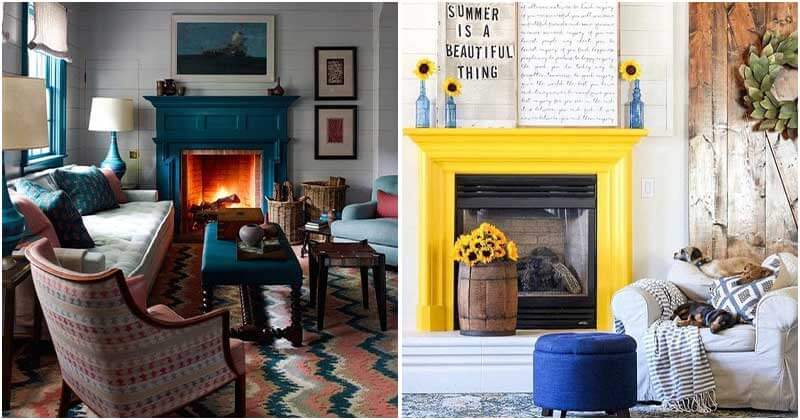 25 vibrant and stunning colorful fireplace ideas