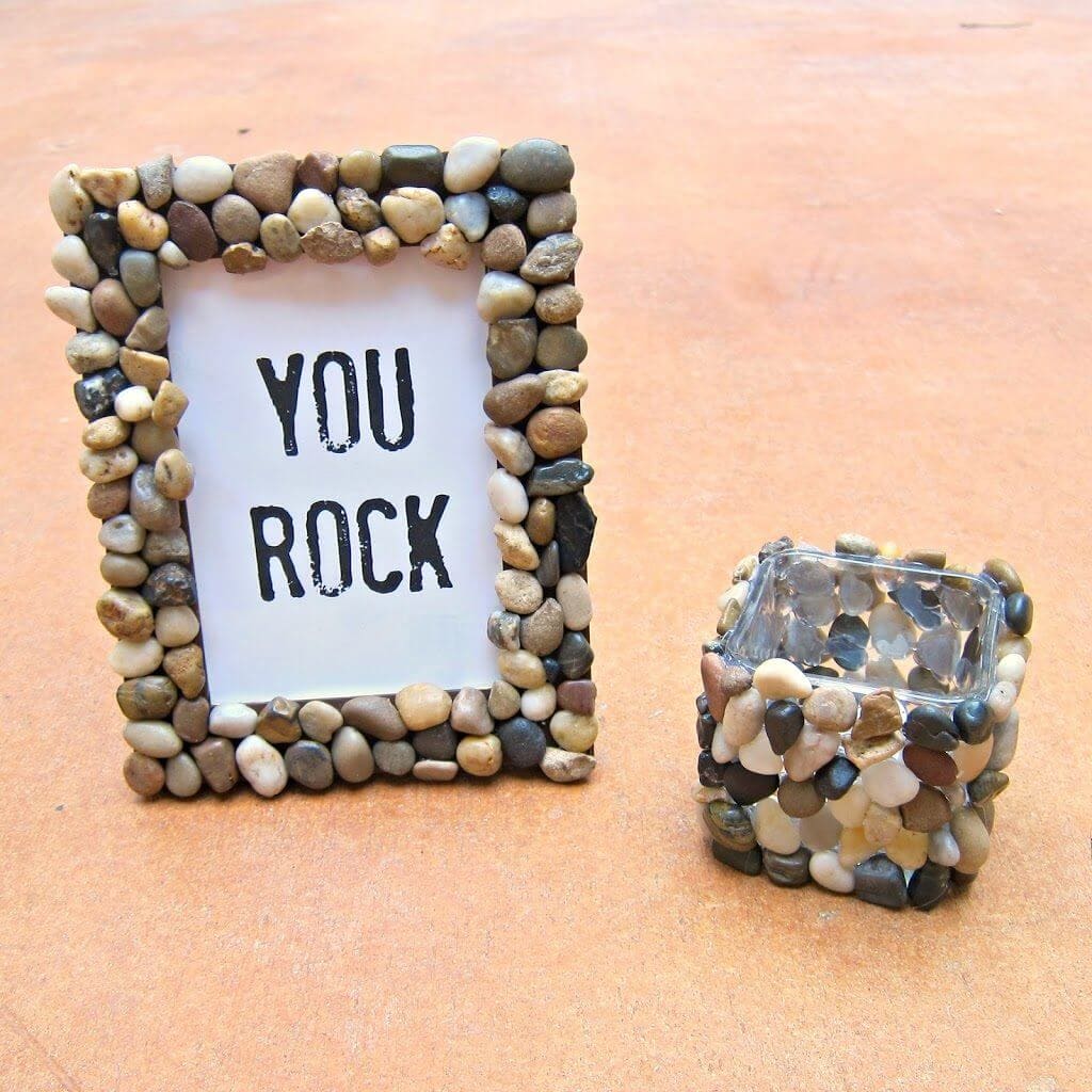 DIY pebble and river rock projects for your home decor planning - 67
