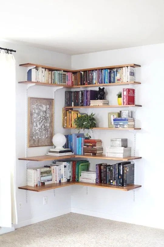 Corner storage unit ideas to save your living space - 75