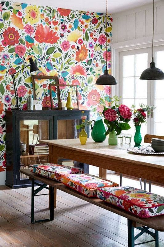 25 appealing floral wallpaper decor ideas for your rooms - 75