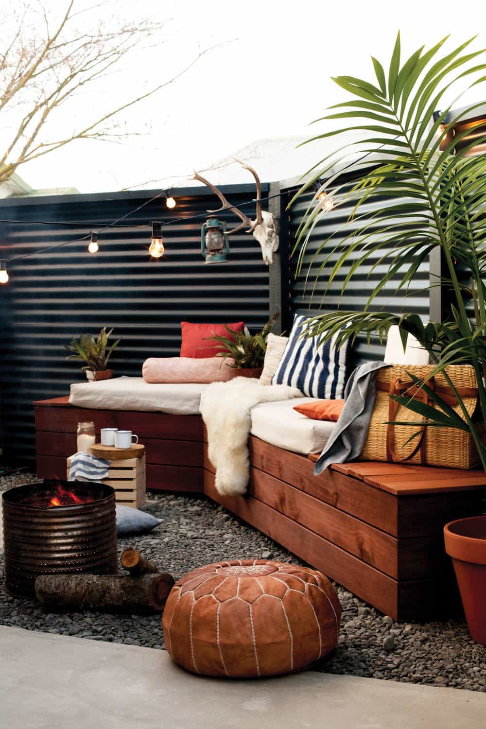 20 ideas for landscaping gardens and backyards with pallets - 145