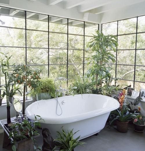 30 Refreshing ideas for bathroom decor with plants - 75