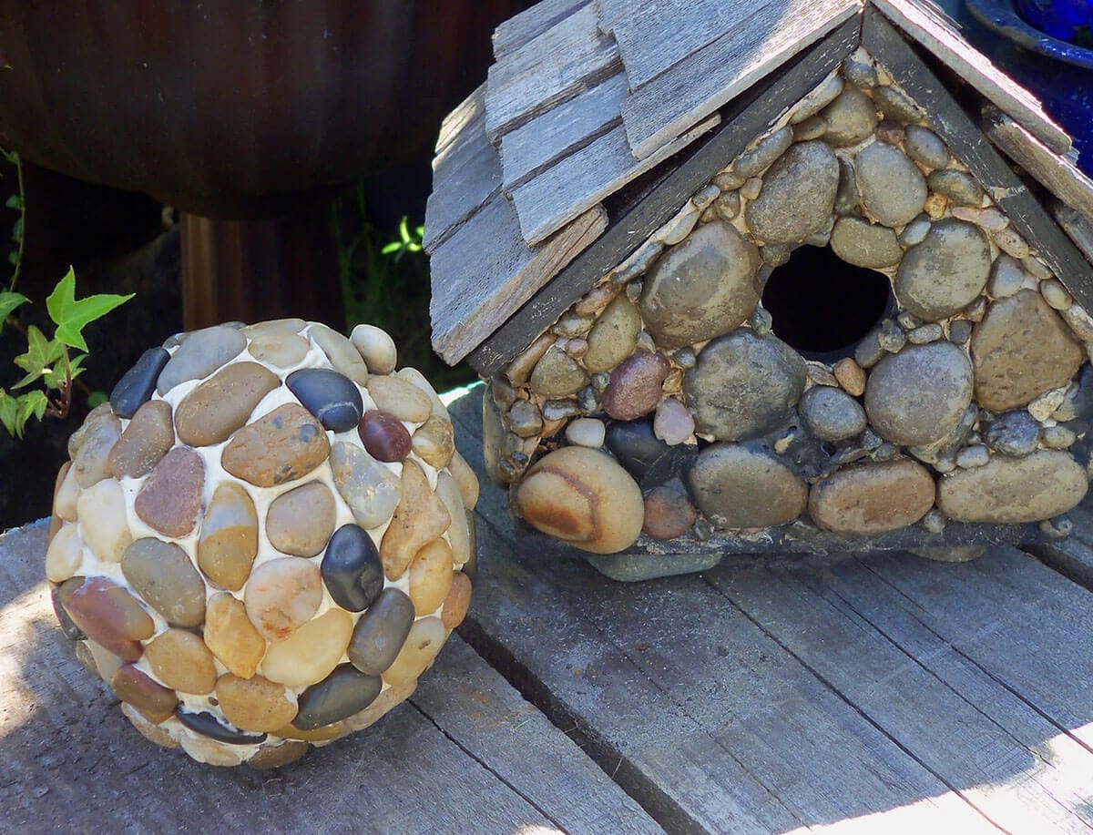 DIY pebble and river rock projects for your home decor planning - 77