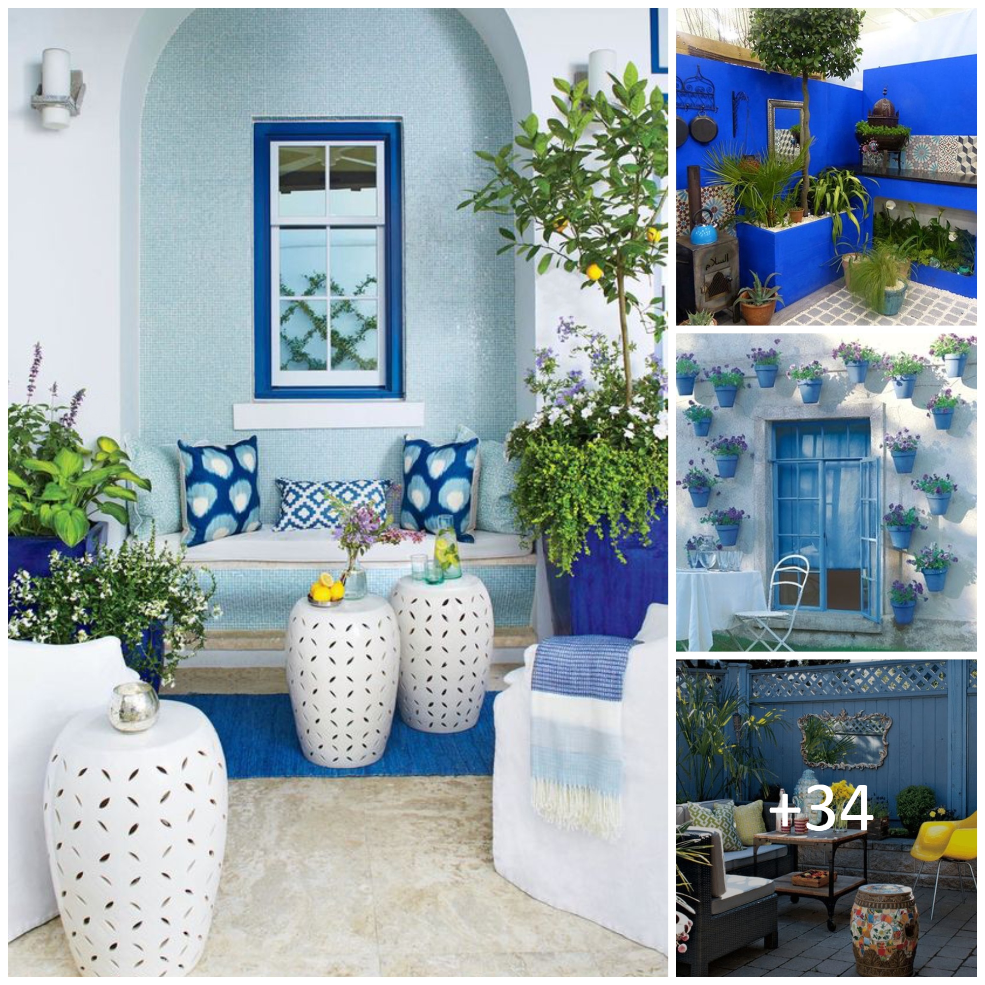 Blue garden decorating ideas